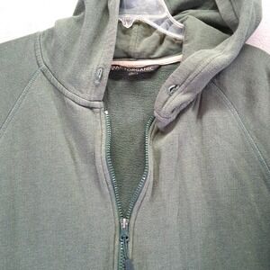 Pact Organic Men Green Full Zip Sweater Hoodie, Size L